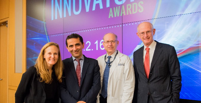Reza Abdi, MD (second from the left), winner of the Stepping Strong Innovator Award